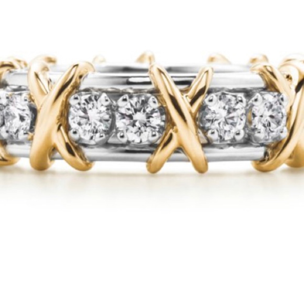 Tiffany & Co infinity ring - 18 carat and platinum with diamonds